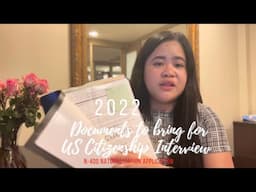 WHAT TO BRING TO USCIS CITIZENSHIP INTERVIEW | N-400 NATURALIZATION 2022 | TONETTE FOURNET