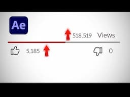 Social Media Subscriber/Views Increasing Animation in After Effects #aftereffects