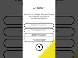 AP Biology Quiz in 20s | QOTD #004  (AP Bio) ’25  #shorts #quiz