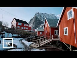 Windy Walk in Reine, Lofoten, Norway 4k Binaural Audio