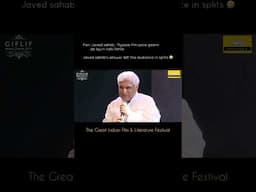Man with one of the best sense of humour- Javed Akhtar. The Great Indian Film & Literature Festival