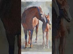 The Magic of Wet in Wet - Watercolor Horse Painting 🐴✨