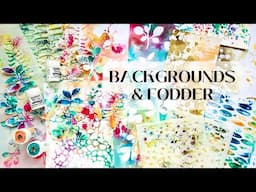 Having Fun with Stencils and Pigment Powders - Backgrounds and Collage Fodder