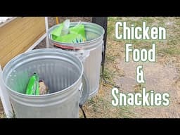 How we Setup Food and Snackies for our Backyard Chickens