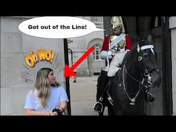 TRESPASSING! King's Guard reacts when this lady pass the boundaries!