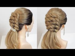 Easy hairstyle for long hair.  Braided hairstyle