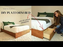 How to Build an EASY DIY Platform Bed | with OR without Storage!
