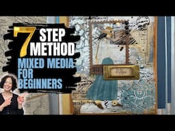 7 EASY STEPS To Make Your FIRST Mixed Media Journal Page!