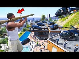 Franklin's House Raided By FBI In GTA 5 | SHINCHAN and CHOP