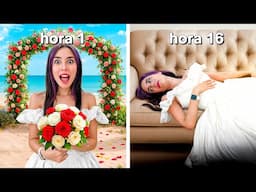 PASÉ 24 HORAS VESTIDA DE NOVIA