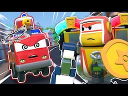 Hypnotized Firetruck Is Attacking Car City! Stop Him! 🔥 Robofuse