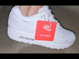 SUPREME x NIKE AIR MAX 1 '87 SP 'Triple White' Shoes SS25 - Sneakerhead