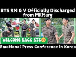 BTS live | BTS RM & V Officially Discharged from Military | Emotional Press Conference in Korea