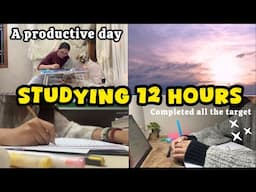 🍯12 hours study in a day ~ study vlog || waking up early, notes taking, etc. very productive 🍯