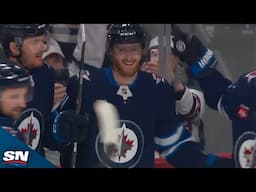 Jets' Kyle Connor Finds Space And Snaps Home Sweet Feed From Mark Scheifele