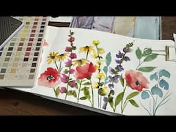 Replay Watercolor Journal Day 50 (Loose Flowers)