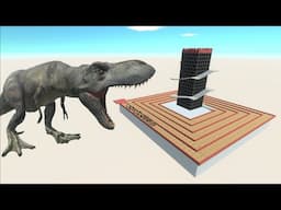 Escape the Spiral Labyrinth! Can Anyone Survive the Dark T-Rex? | ARBS Challenge