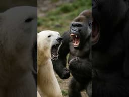 How Strong Is a Polar Bear Compared to a Gorilla? #polarbear #gorilla #wildlife