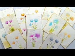 Watercolor Postcard Journal Cards (BEGINNER FRIENDLY)