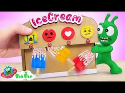 Oh! Pea Pea Wants to Taste Emoji Ice Cream - Ice Cream Vending Machine Story