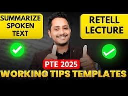 PTE 2025 Working Tips & Templates - Summarize Spoken Text & Retell Lecture | Skills PTE Academic