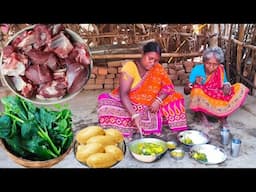 MUTTON CURRY And PUISHAK CURRY cooking and eating by our grandma.