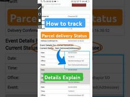 how to track speed post parcel | Consignment number tracking |