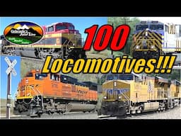 Fast Paced Train Action! 100 Locomotives & 30 Trains in 10 minutes!