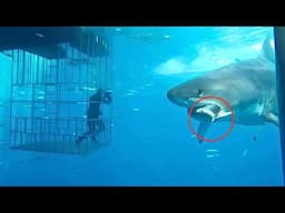 8 Mins of Cage Divers Messing with the Wrong Great White Shark