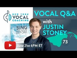 Vocal Q&A with Justin Stoney - 6PM ET