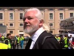 Julian Assange joins mourners in Vatican City for Pope Francis's funeral