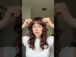 How I style my wavy shag hair cut #wavyhair #bangs #hairstyletutorial