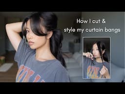 How I cut & style curtain bangs at home