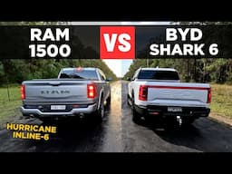 Drag Race: 2025 BYD Shark 6 vs RAM 1500 Hurricane – 0-100, 1/4 mile