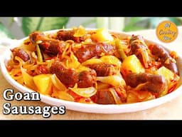 Goan Sausage Recipe | Goan Sausage with Potatoes | Goan Chorizo Recipe | Goan Choris Recipe
