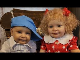 🧒👱‍♀️Reborn Twin Standing Toddlers Dress In Adorable Easter Outfits🐰Zoe Sculpts by Natalie Blick