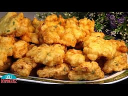 TORTILLITAS DE GAMBAS Y BACALAO. Fáciles, rápidas y deliciosas tortillitas llenas de sabor - RECETAS