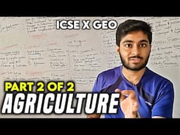 AGRICULTURE - Food Crops/ Cash Crops: One Shot! ICSE 10th geography