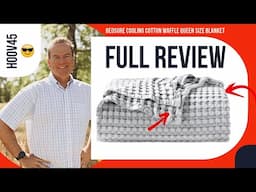 Cooling Cotton Waffle Queen Size Blanket