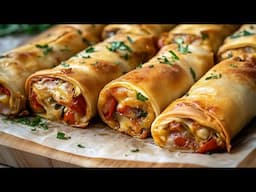 Crispy Eggplant Rolls! Irresistible Mediterranean Flavor!