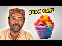 Tribal People Try Snow Cone