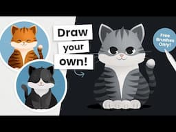 Draw This ADORABLE Cat in Procreate | Beginner Friendly Tutorial