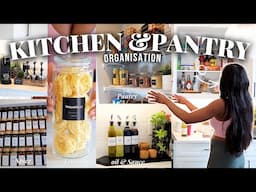 ULTIMATE KITCHEN MAKEOVER: Aesthetic Spice Drawer & Pantry Restock, Organizing and Makeover