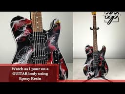 Creation of a Guitar - Epoxy Resin Pour by Dianka Pours