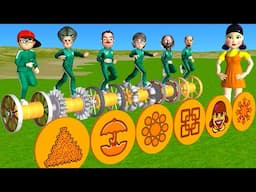 Scary Teacher 3D vs Squid Game Wooden Wheel vs Trying Dalgona Candy Level Max Challenge Who's Boss
