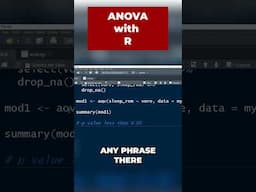 ANOVA Explained in 2 Minutes: R Programming for Beginners!