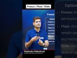 JoSAA Counseling 2025 | Seat Allotment | Freeze | Float | Slide #shorts by SM Sir #JoSAA_2025