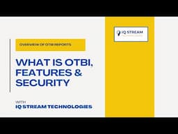 Overview of OTBI Reports: What is OTBI, Features & Security Explained | IQStreamTech 2025
