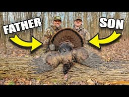 Father-Son Turkey Hunt!  Gobbling Action & Incredible Footage!