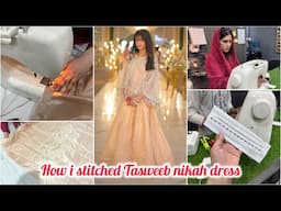 How I stitched this dress | Natasha waqas Stitching | Nikah vlog